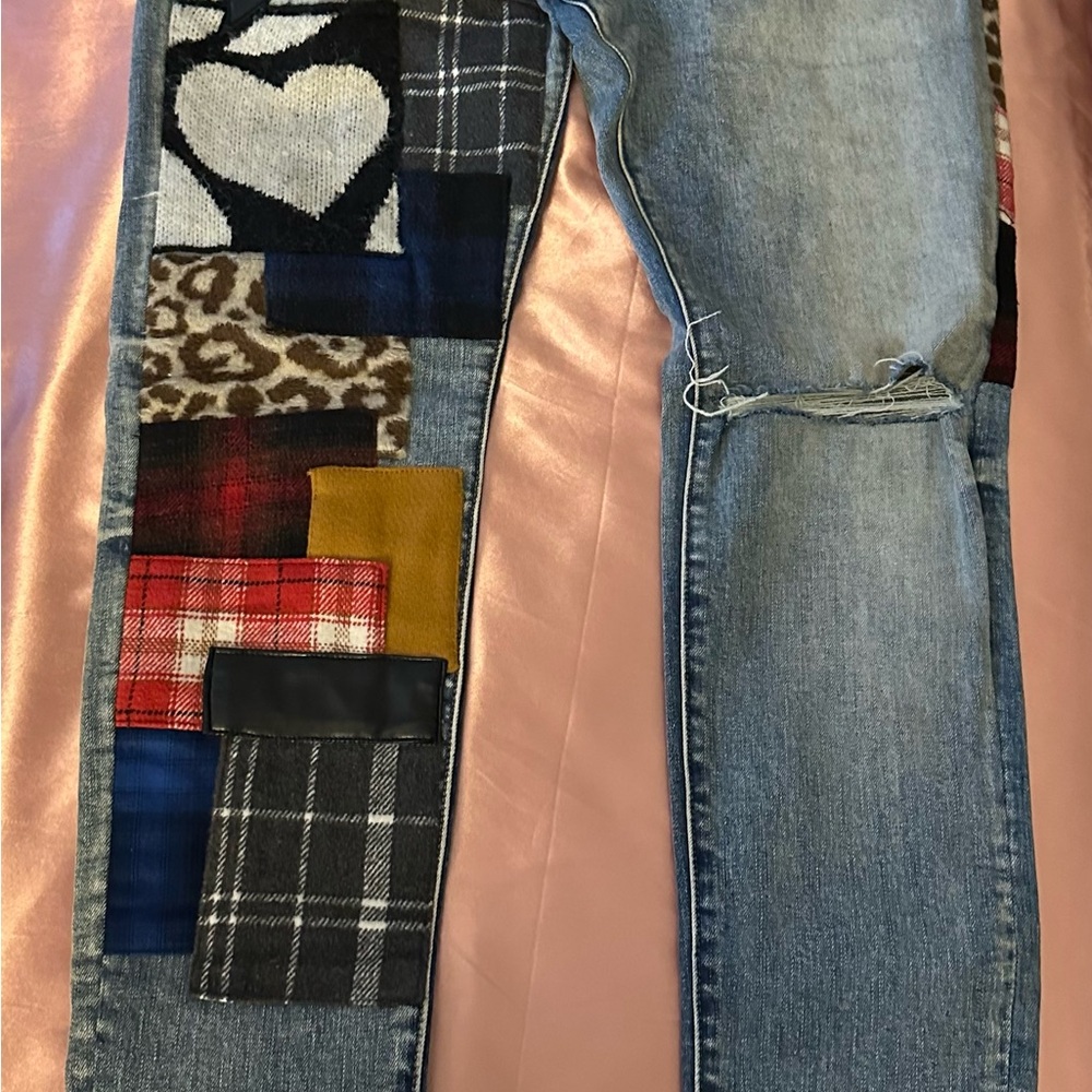 AMIRI Art Patchwork Skinny Jeans